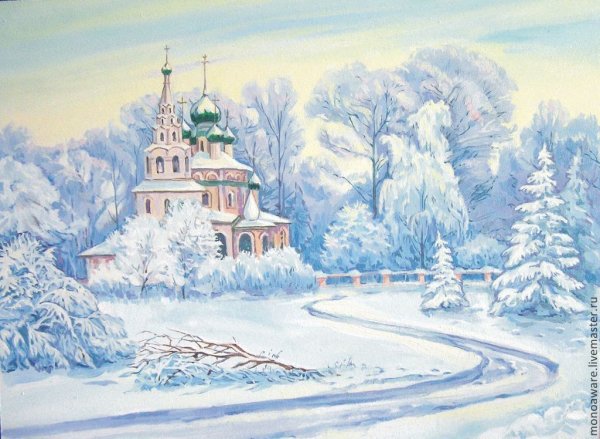 Углич церкви акварель