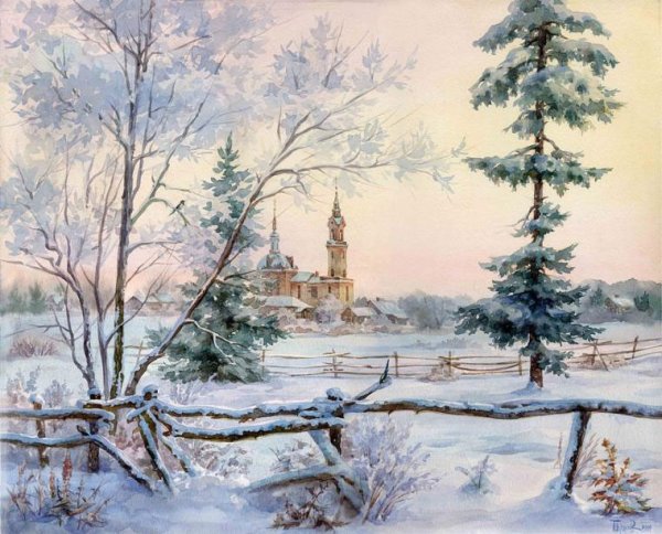 Живопись Сергей Андрияка зима