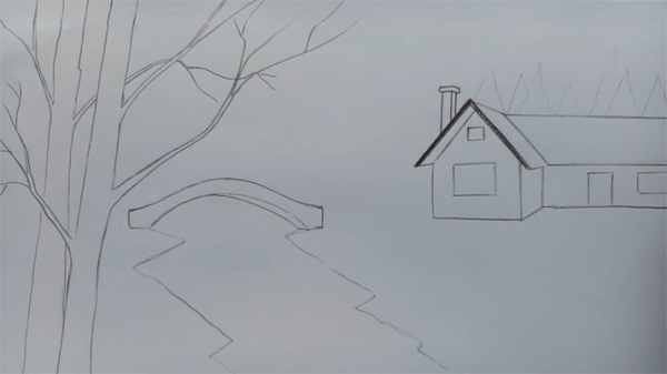 Уютная зима рисунки легкие