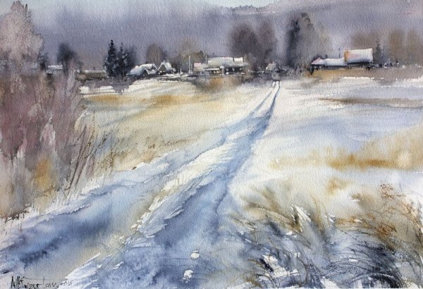 Михаила Павловича Кузнецова "акварельный пейзаж"