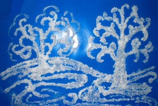 Рисование солью