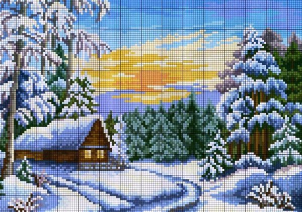 Вышивание крестом пейзажи