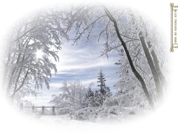 Зимний пейзаж клипарт