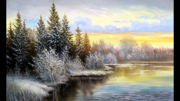 Виктор Александрович Быков зимние пейзажи