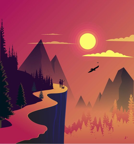 Пейзажи диджитал горы