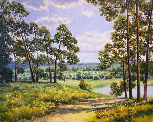 Летние пейзажи художников