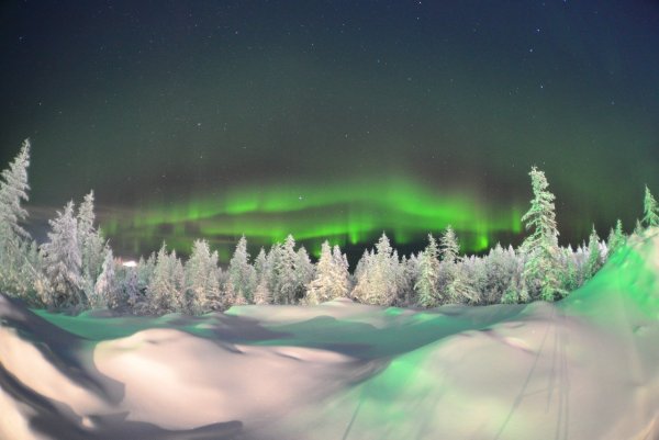 Северное сияние Якутия Айхал