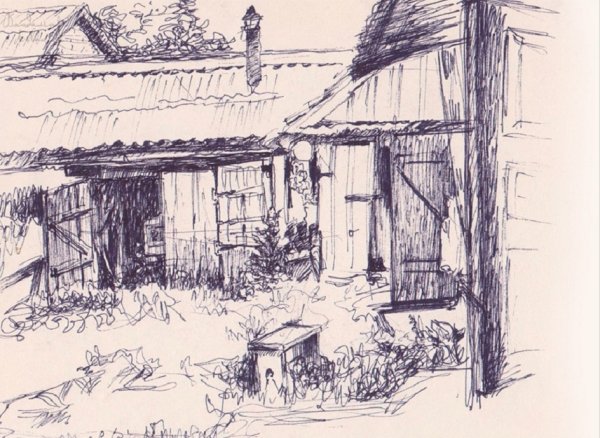 Пейзаж карандашом