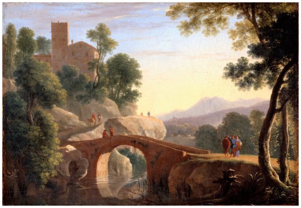 Герман Ван Сваневельт итальянский пейзаж с мостом