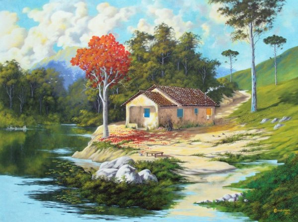 Пейзаж как красить дома