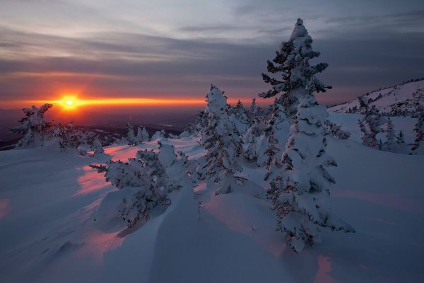 Природа Сибири зима