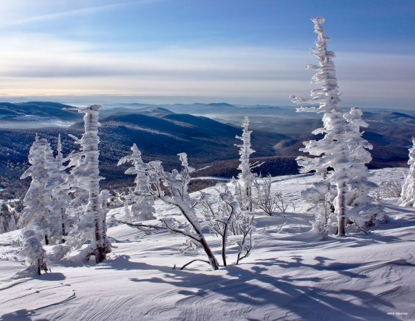 Пейзажи Сибири зимой