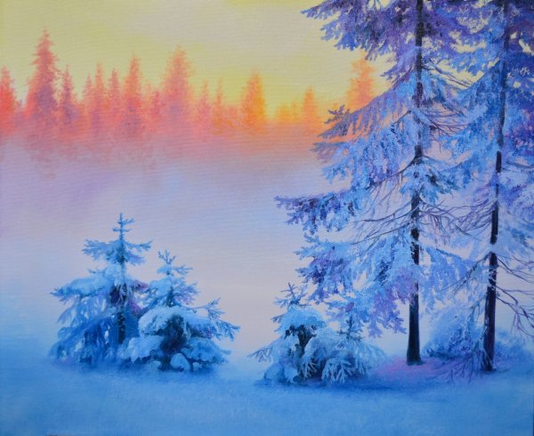 Зима картины Боба Росса