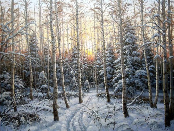 Художник Сергей Хананин зима