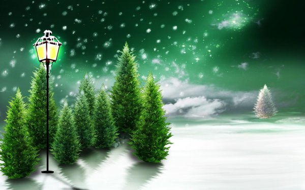 В новогоднем лесу