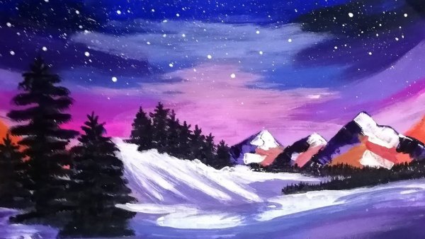 Crystal Art «краски зимой»