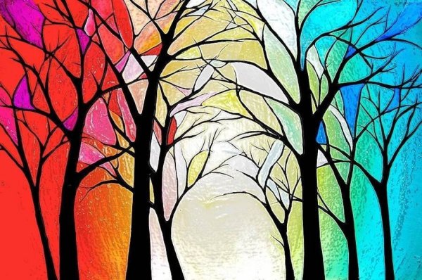 Картины гуашью