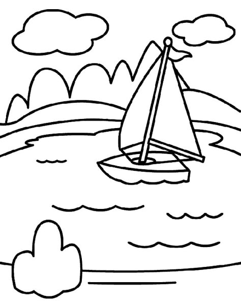 Парусник раскраска