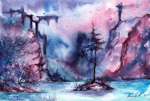 Пейзажи для рисования легкие