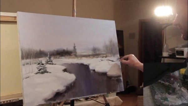 Картины Сахарова Игоря зимний пейзаж