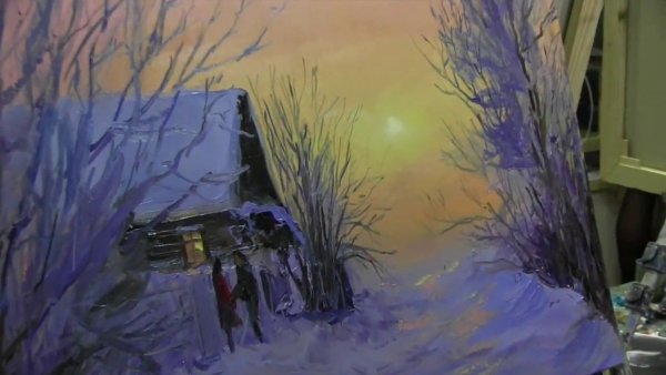 Игорь Сахаров мастер класс зимние пейзажи