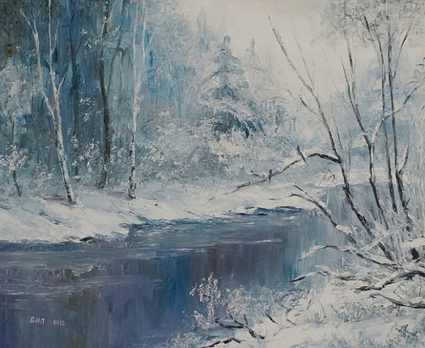 Картины Сахарова Игоря зимний пейзаж