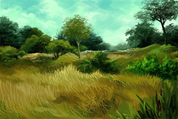 Цифровая живопись природа