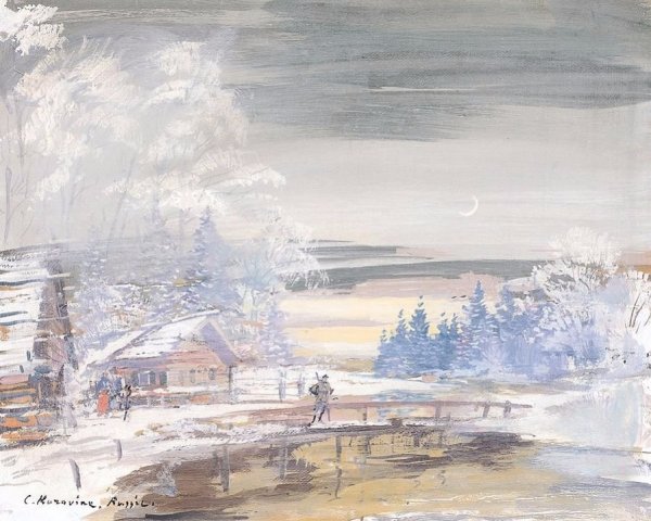 Константин Алексеевич Коровин. Зима. Лес. 1930-Е