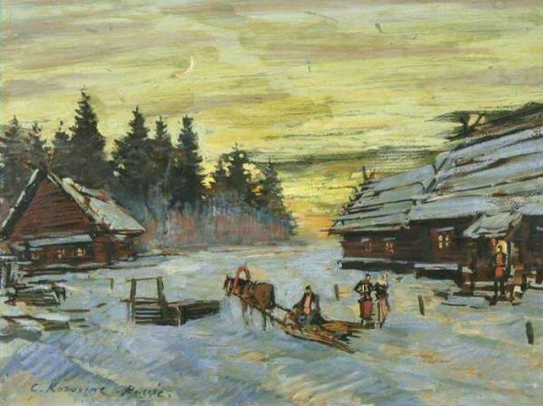 Коровин зима в Лапландии, 1894