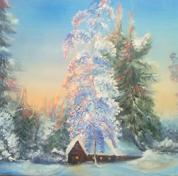 Живопись Базанова Ольга зимний лес