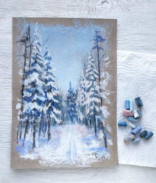 Зима пастелью