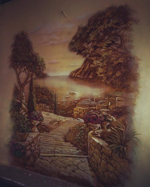 Роспись стен пейзаж