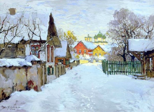 Константин Иванович Горбатов (1876 — 1945) зимние пейзажи