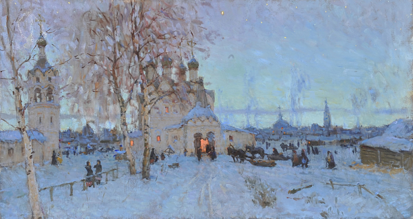 Константин Горбатов художник церквушка зима