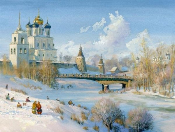 Владимир Жданов картины Пскова