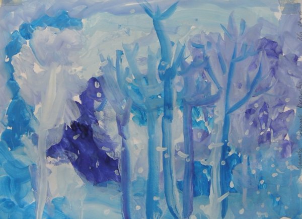 Рисунок в холодных тонах