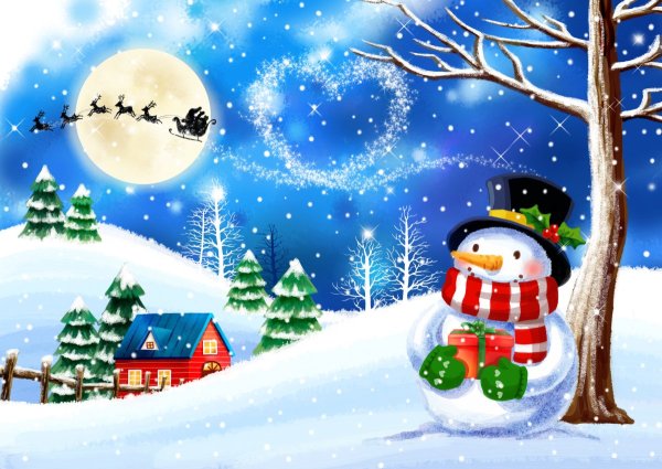 Снеговик и Снегирь