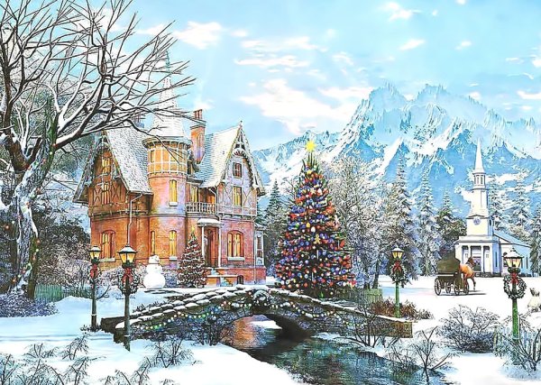 Открытки с зимним пейзажем