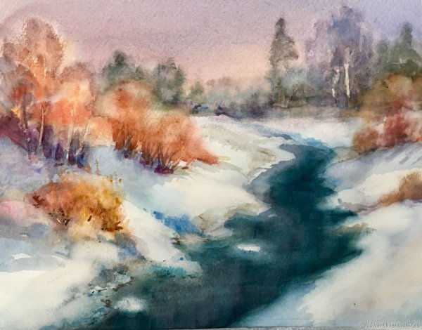 Акварель по сырому