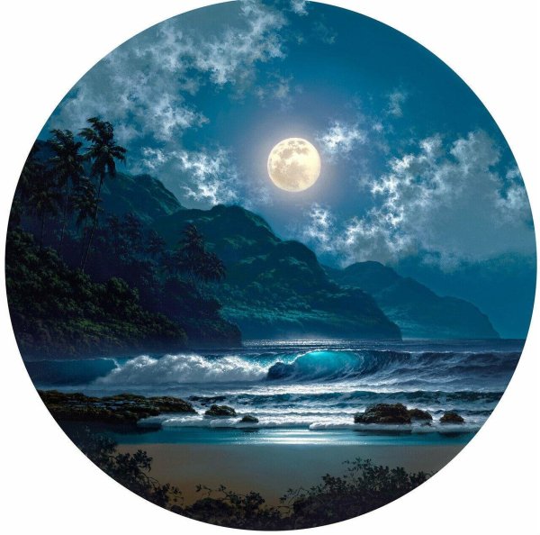 Круглые пейзажи в стиле флэт