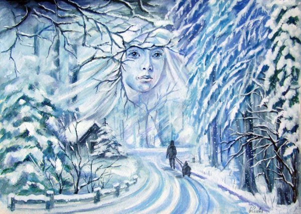 Художник Елена Сениченко зимнее