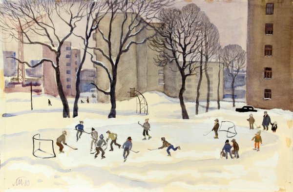 Ласло Неогради зимний пейзаж