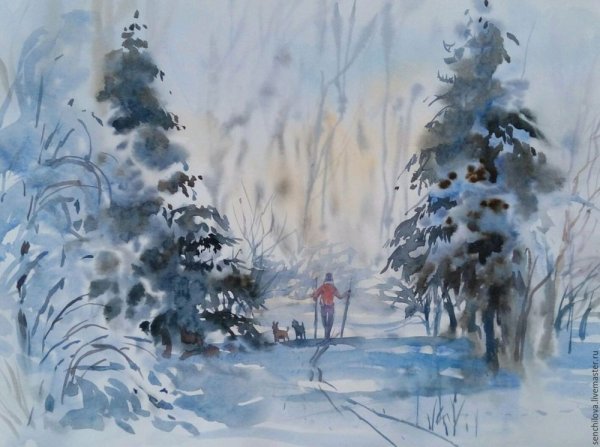 Пейзаж карандашом