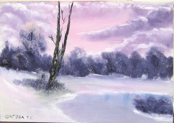 Техника рисования по сырому