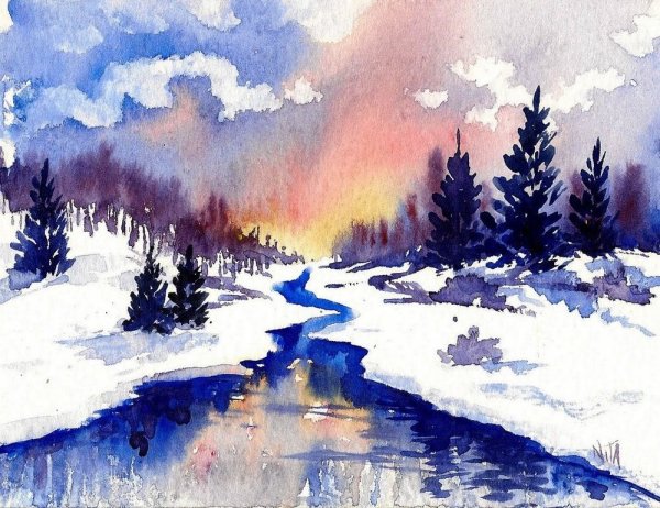 Рисование по сырому