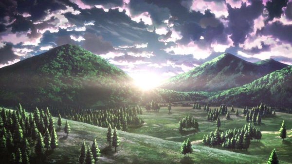 Аниме пейзажи атака титанов