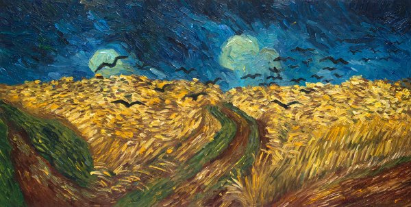 Пшеничное поле с воронами Ван Гог