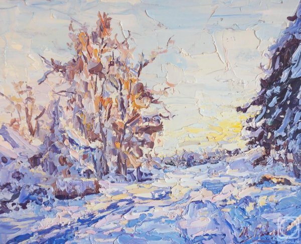 Художник Александр Ходюков картины зима