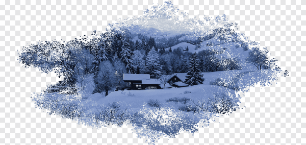 Зима на прозрачном фоне