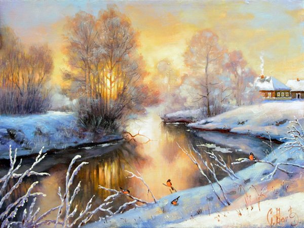Живопись пейзажи Сергей Ковальчук Пейзажная живопись зима